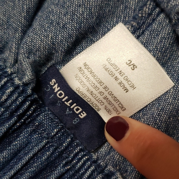 Vintage Basic Editions Capri Elastic Waist Crop Cargo Jean Drawstring Pants - Picture 4 of 7